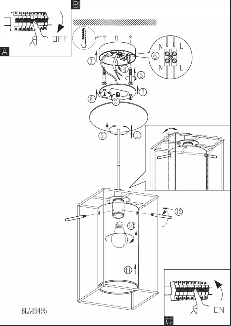 Page 1 de la notice Manuel utilisateur Eglo Loncino
