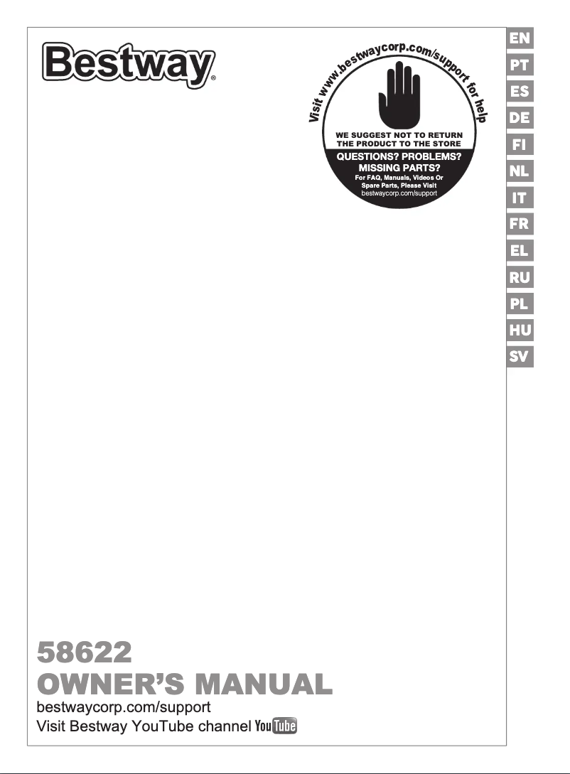 Page 1 de la notice Manuel utilisateur Bestway Flowclear 58622