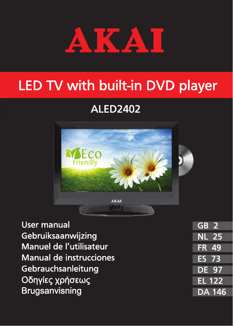 Image de la première page du manuel de l'appareil ALED2402