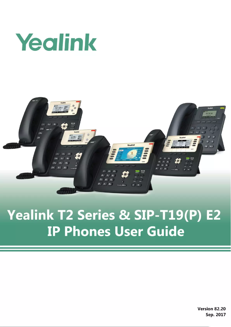 Page 1 de la notice Manuel utilisateur Yealink SIP-T23G