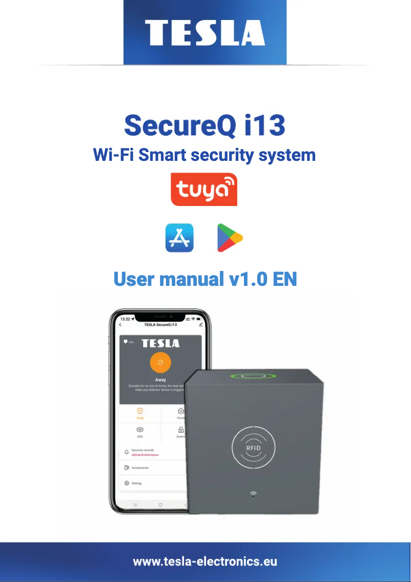 Page 1 de la notice Manuel utilisateur Tesla SecureQ i13