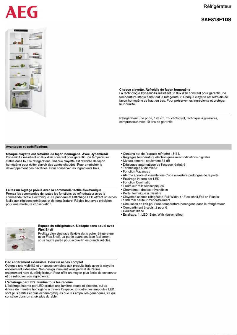 Image de la première page du manuel de l'appareil SKE818F1DS