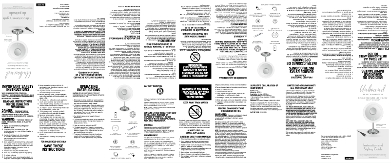 Page 1 de la notice Manuel utilisateur Conair BERC19