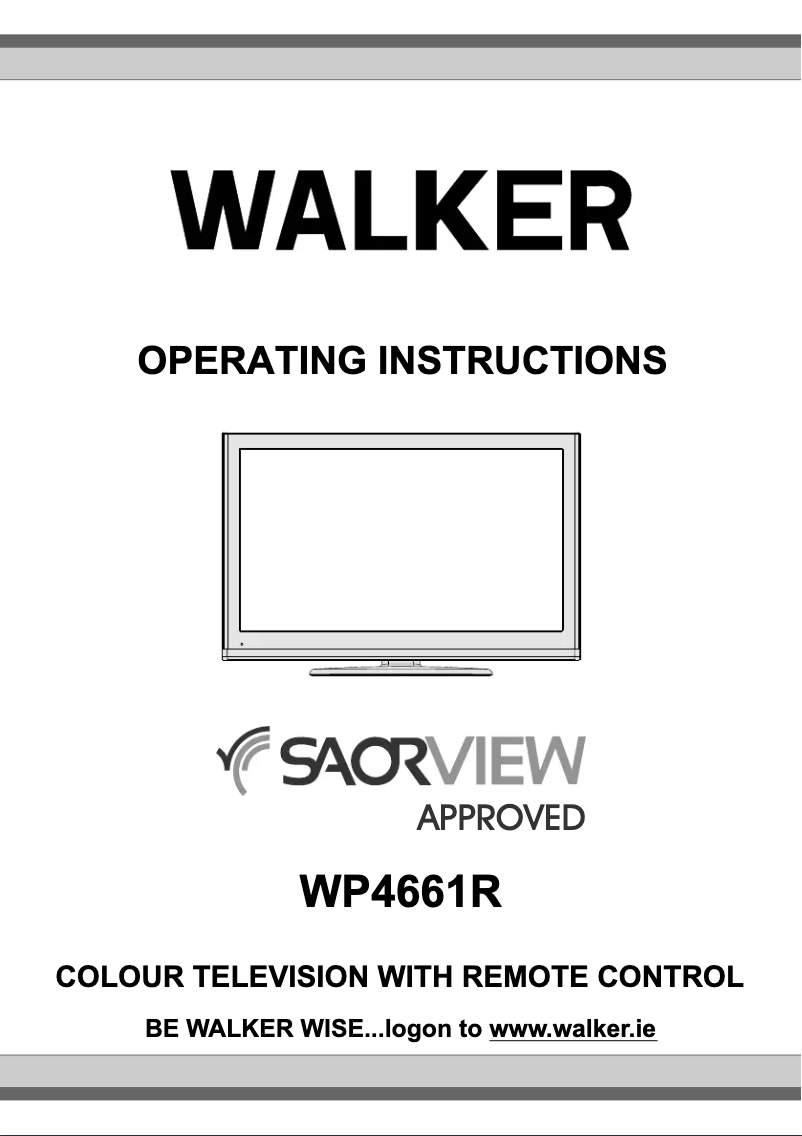 Page n°1 - Manuel utilisateur Walker WP4661R