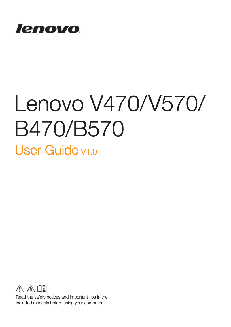 Página 1 del manual Manual de usuario Lenovo IdeaPad V570A