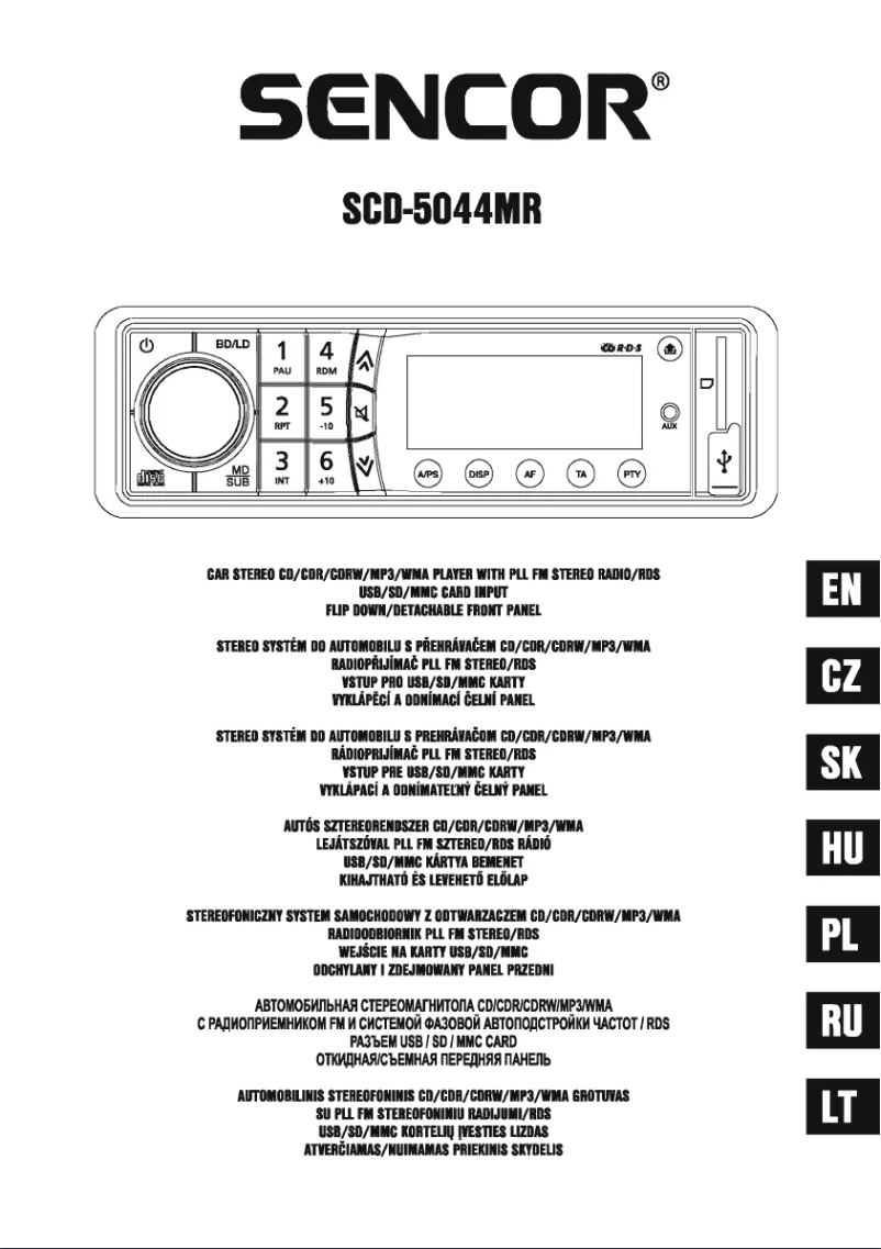 Page n°1 - Manuel utilisateur Sencor SCD 5044MR