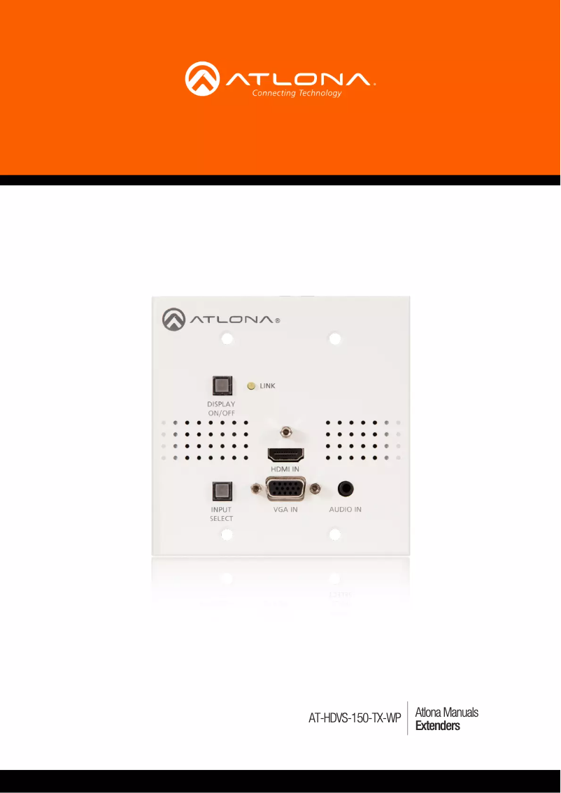 Image de la première page du manuel de l'appareil HDVS-150-TX-WP