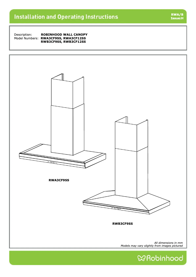 Image de la première page du manuel de l'appareil RWB3CF12SS