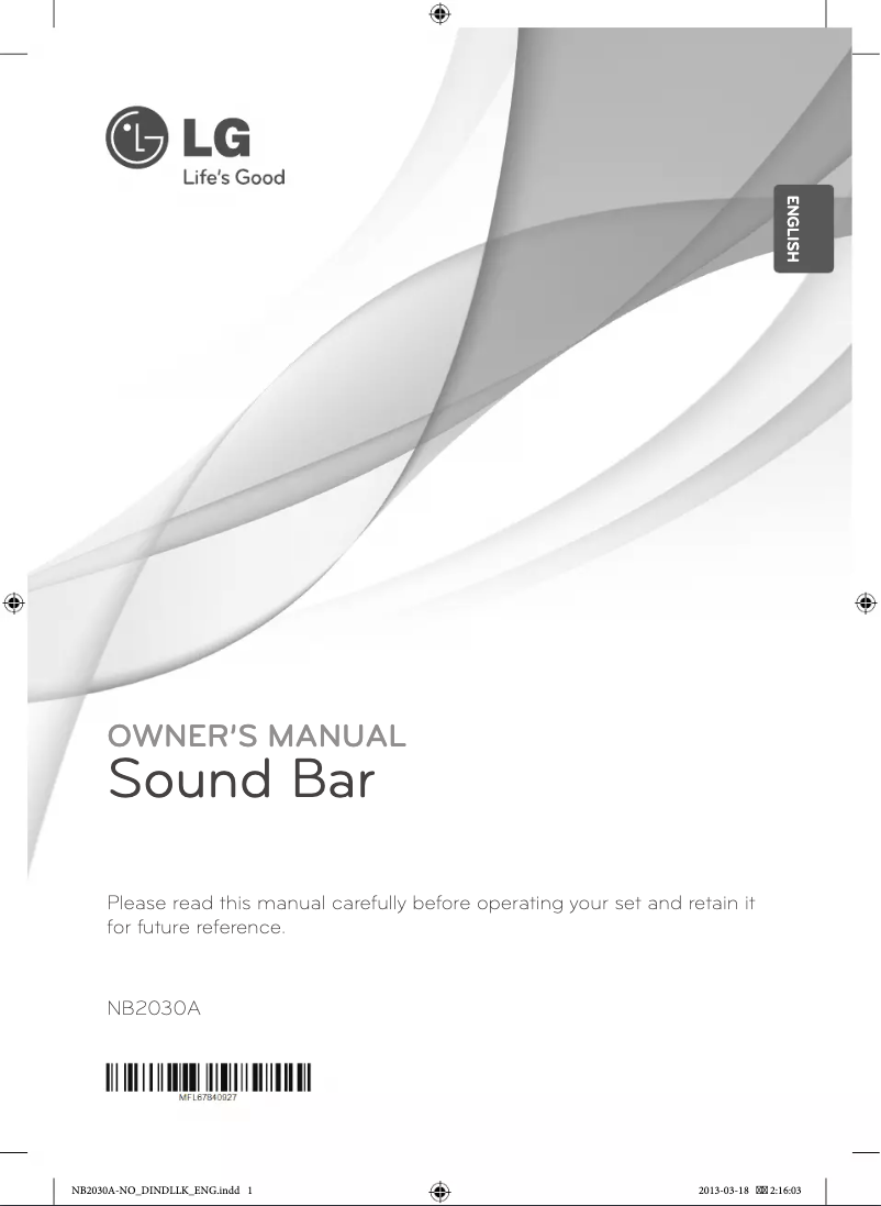 Página 1 del manual Manual de usuario LG NB2030A