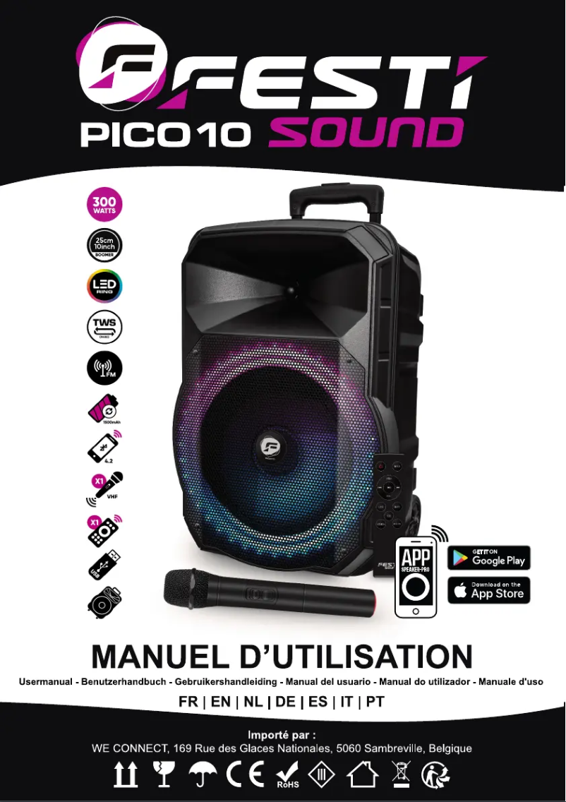 Page 1 de la notice Manuel utilisateur Festi Sound PICO 10