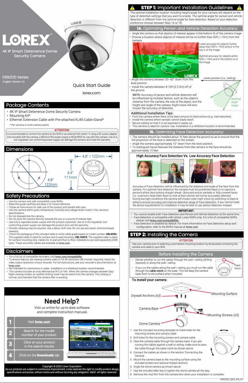 Página 1 del manual Manual de usuario Lorex E892DD-E