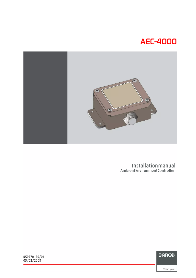 Image de la première page du manuel de l'appareil R9861400
