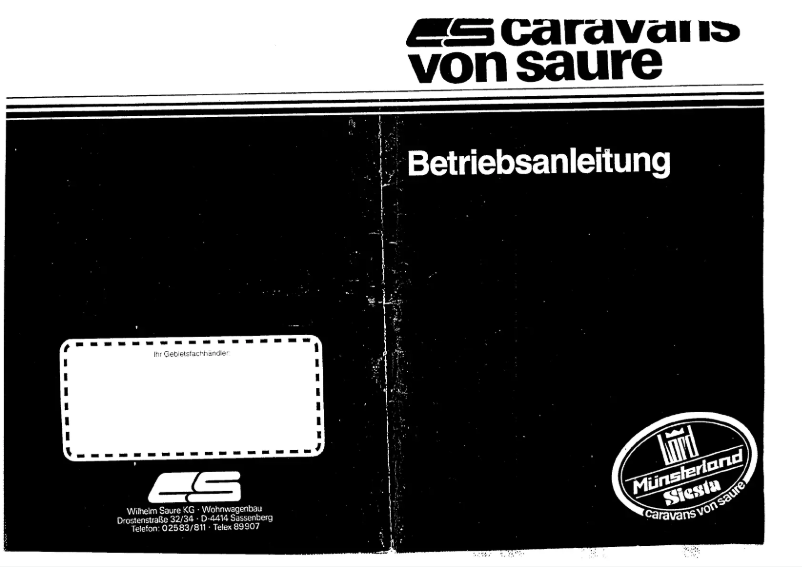 Page 1 de la notice Manuel utilisateur LMC Munsterland Luxus 545 K (1989)