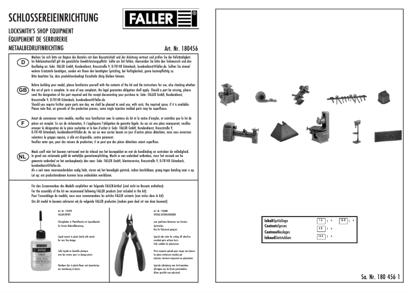 Page n°1 - Manuel utilisateur Faller 180456