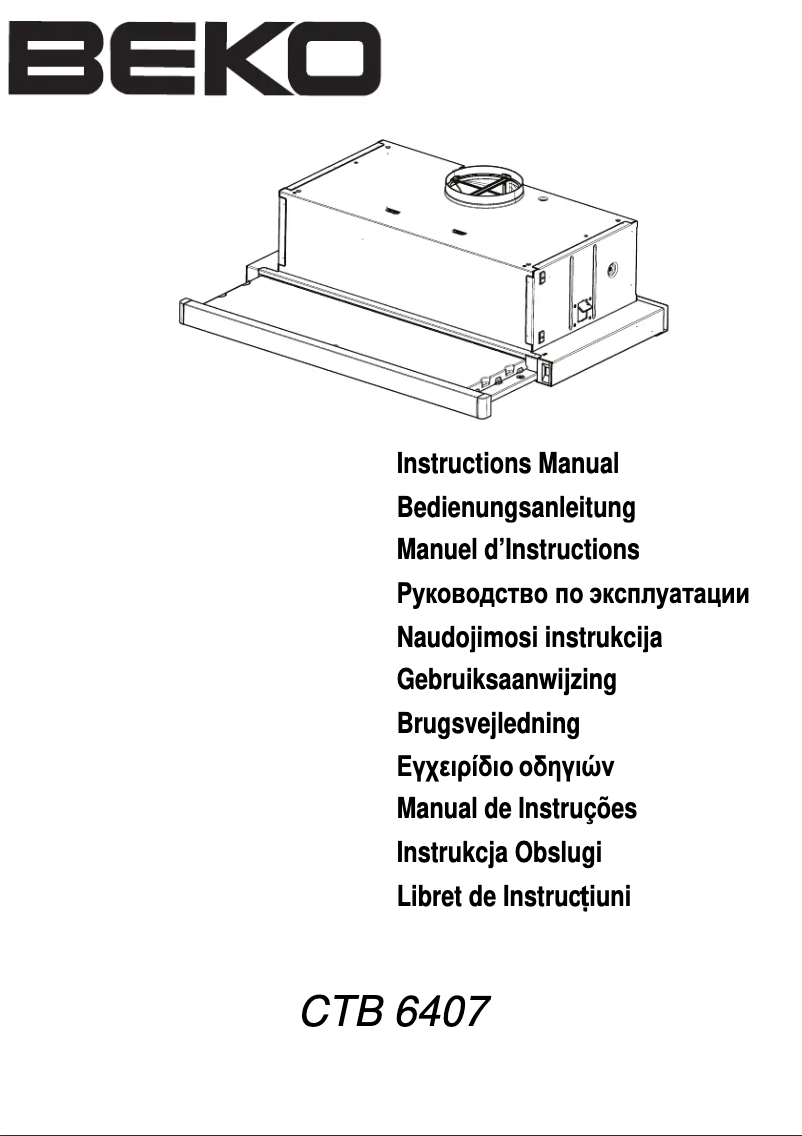 Page n°1 - Manuel utilisateur Beko CTB 6407