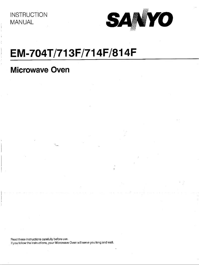 Page n°1 - Manuel utilisateur Sanyo EM-713F