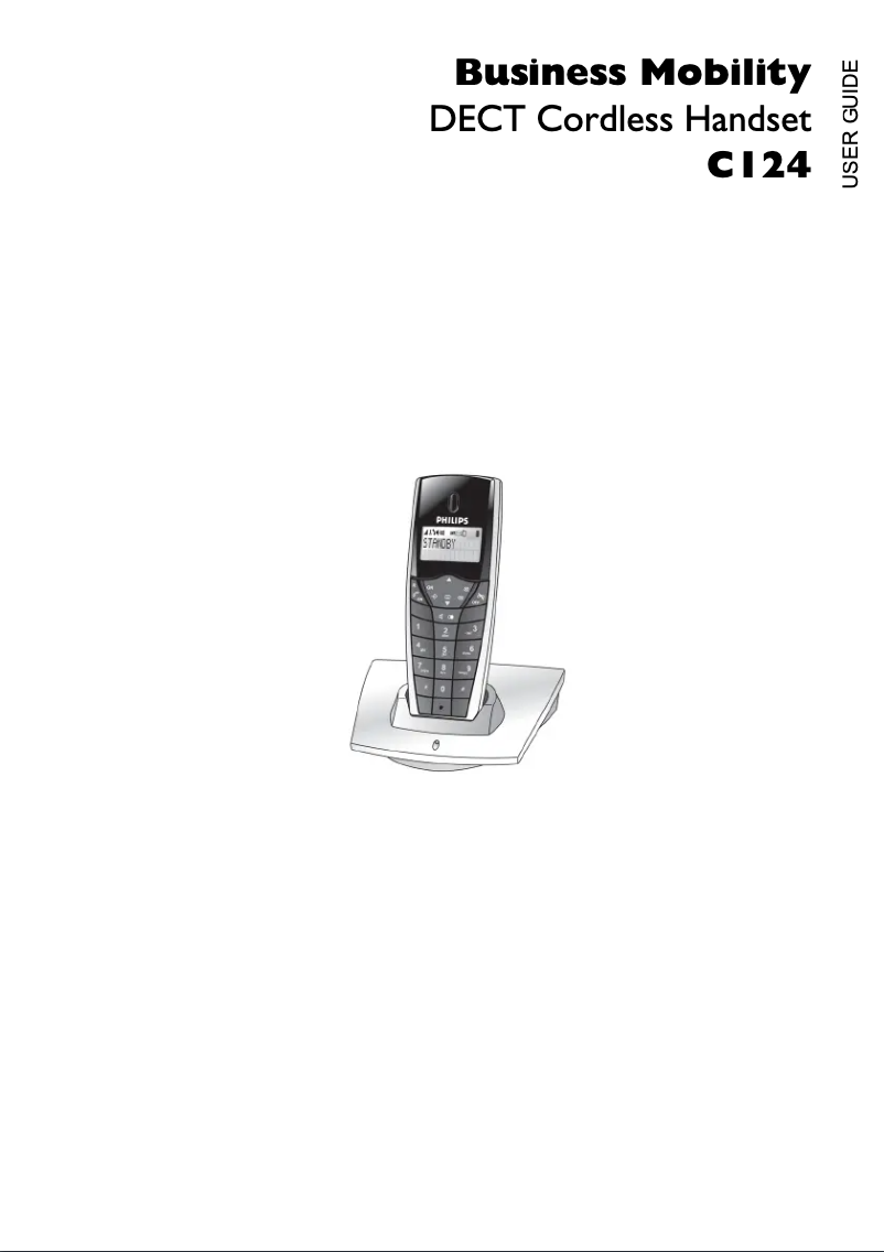 Page 1 de la notice Manuel utilisateur Philips C124