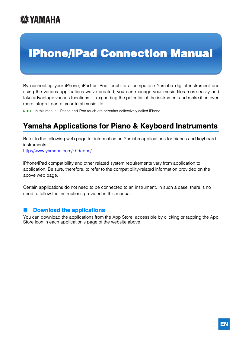 Página 1 del manual Manual de usuario Yamaha PSR-E353