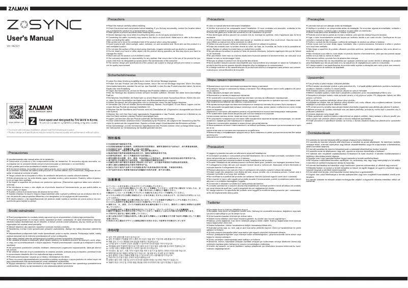 Page n°1 - Manuel utilisateur Zalman SF140A3