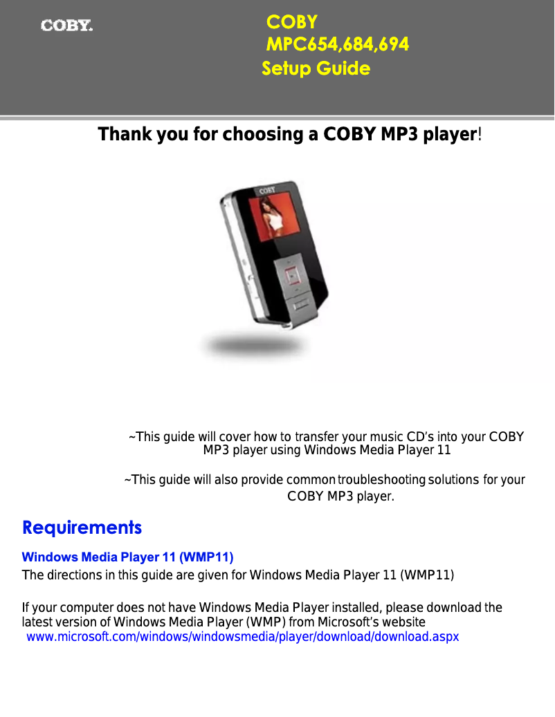 Image de la première page du manuel de l'appareil MP-C654
