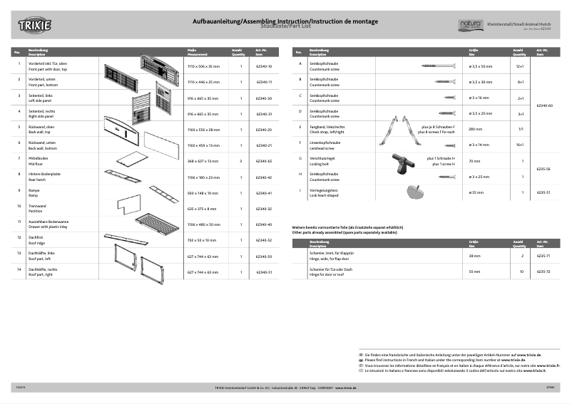Image de la première page du manuel de l'appareil 62340