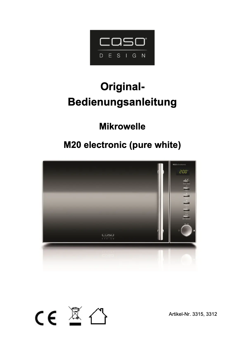 Image de la première page du manuel de l'appareil M20 Electronic