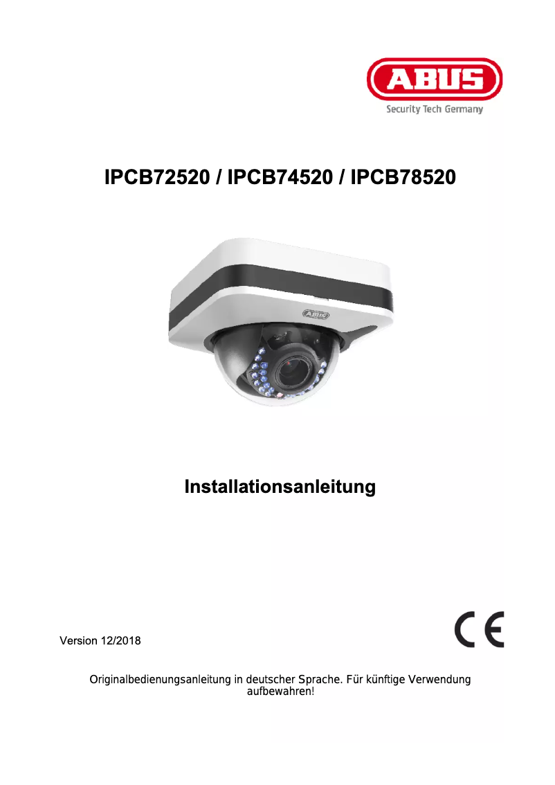 Page n°1 - Manuel utilisateur Abus IPCB78520