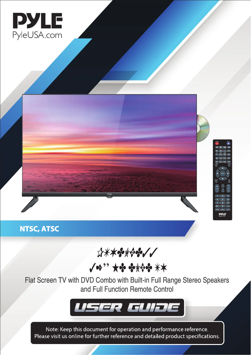 Page n°1 - Manuel utilisateur Pyle PTVDLED33