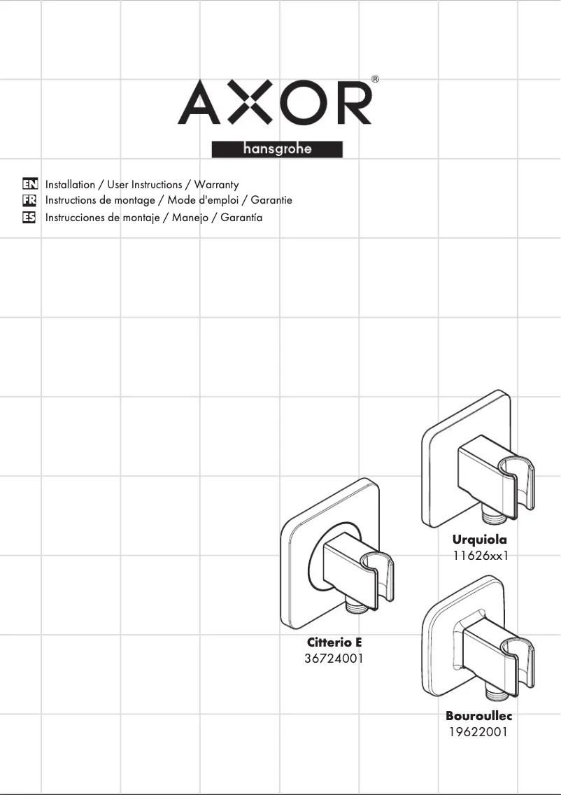 Page n°1 - Manuel utilisateur Axor Citterio E 36724001