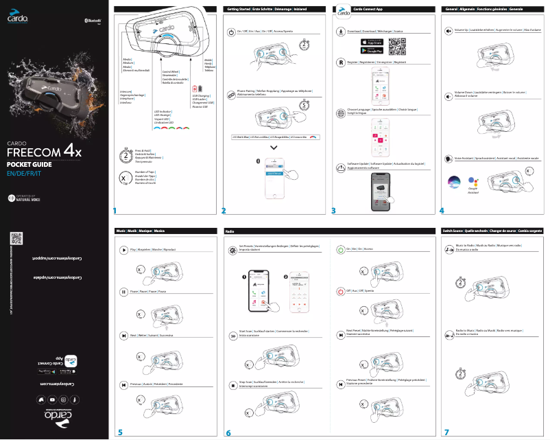 Image de la première page du manuel de l'appareil Freecom 4X