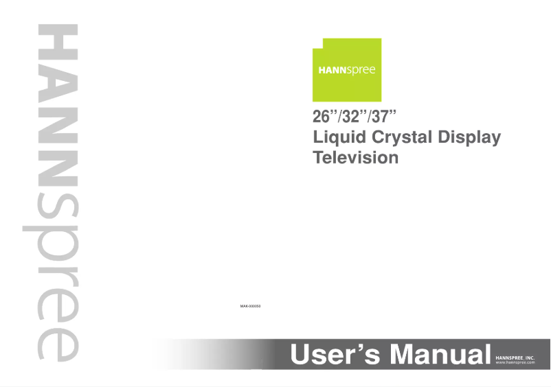 Page 1 de la notice Manuel utilisateur Hannspree HANNSwing