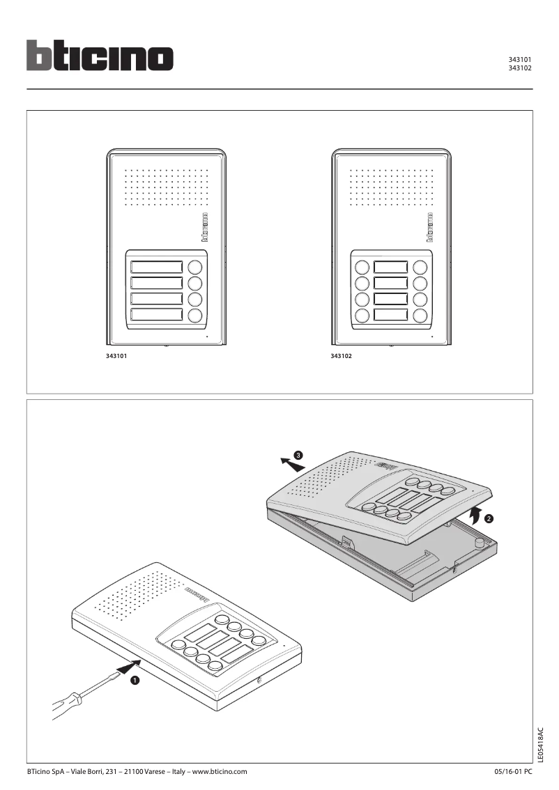 Image de la première page du manuel de l'appareil 343101