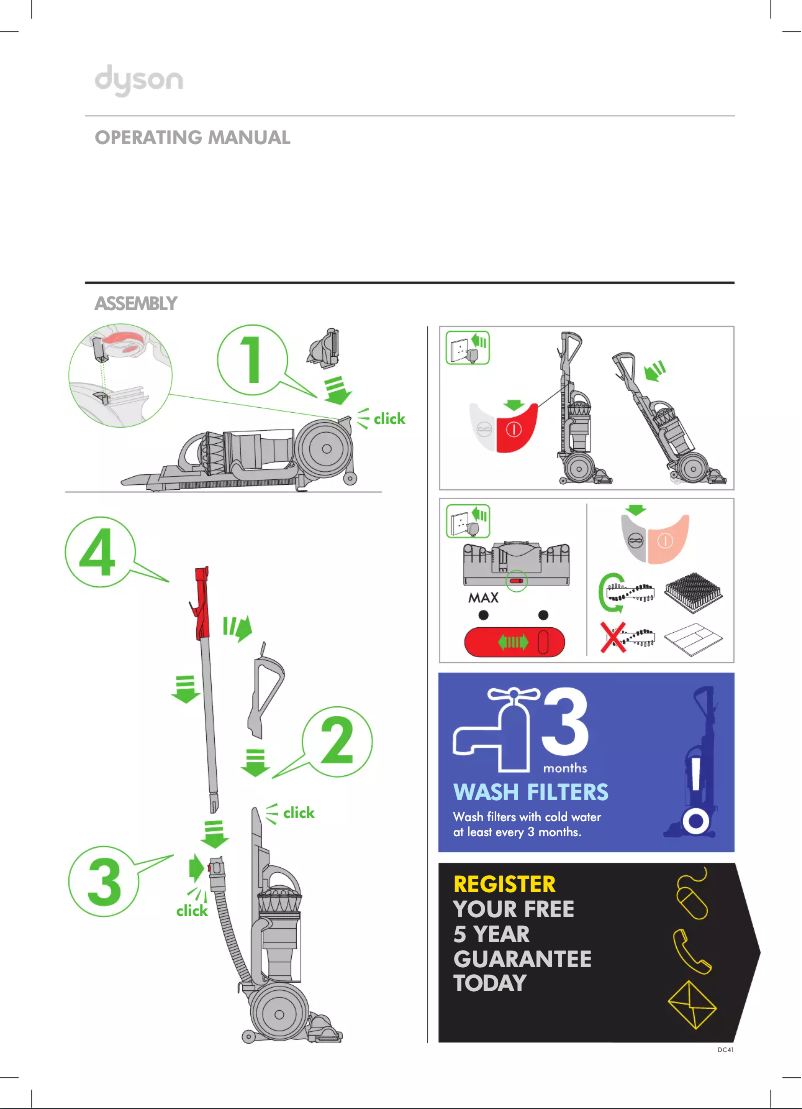 Page 1 de la notice Manuel utilisateur Dyson DC41 Mk2