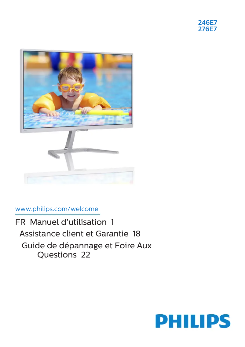 Image de la première page du manuel de l'appareil 276E7QDSW