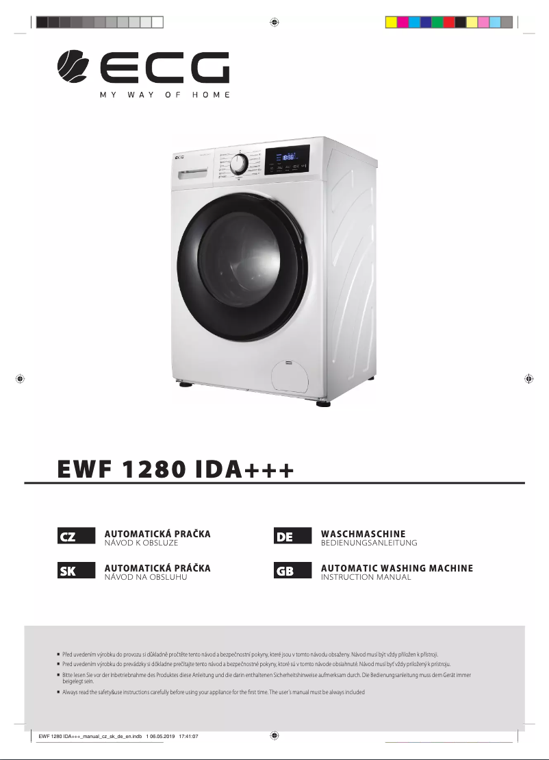 Página 1 del manual Manual de instrucciones ECG EWF 1280 IDA+++