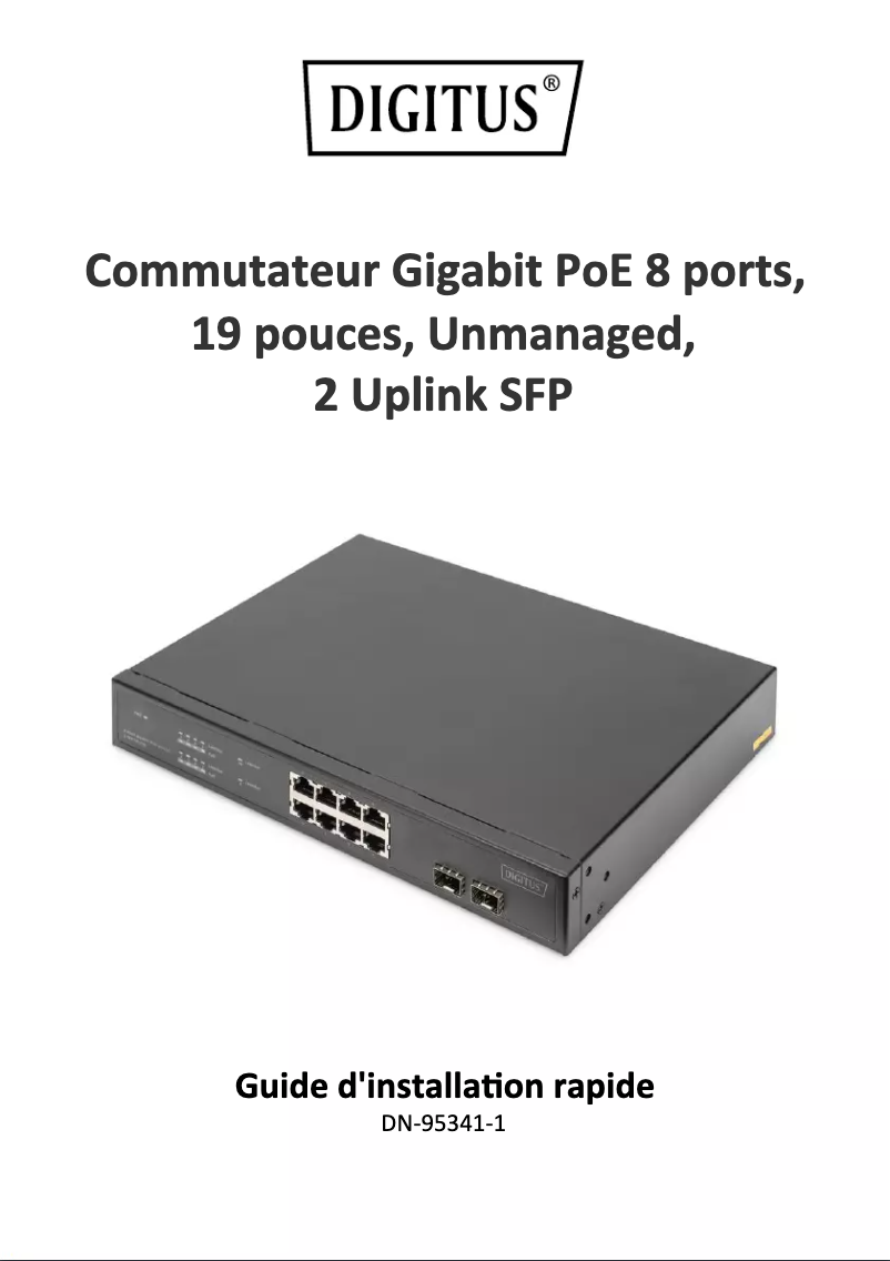 Page 1 de la notice Manuel utilisateur Digitus DN-95341-1