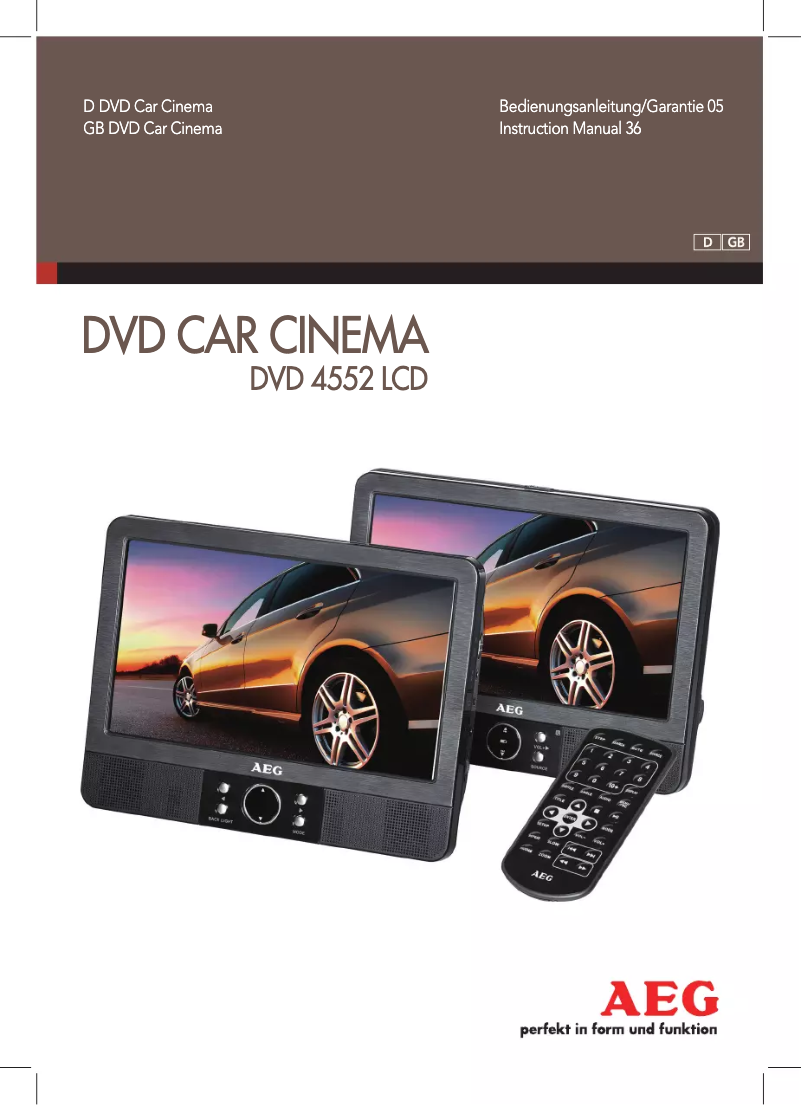 Page 1 de la notice Manuel utilisateur AEG DVD 4552