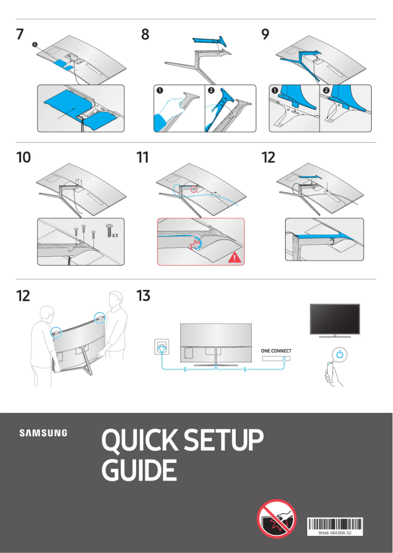 Page 1 de la notice Guide d'installation Samsung UA65MU9000S