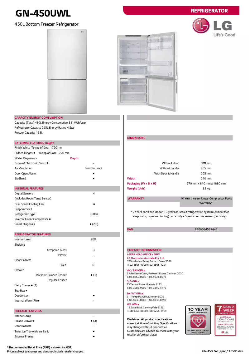 Image de la première page du manuel de l'appareil GN-450UWL