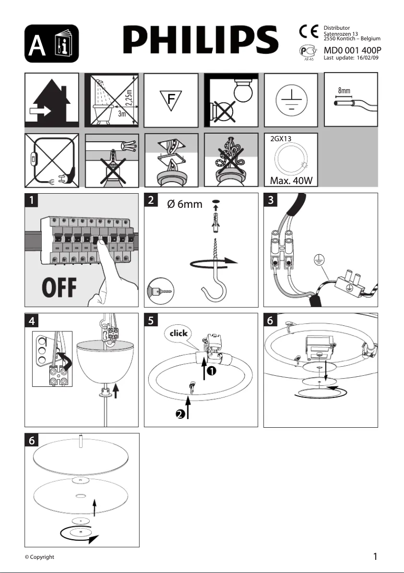 Page 1 de la notice Manuel utilisateur Philips Ecomoods 402353116