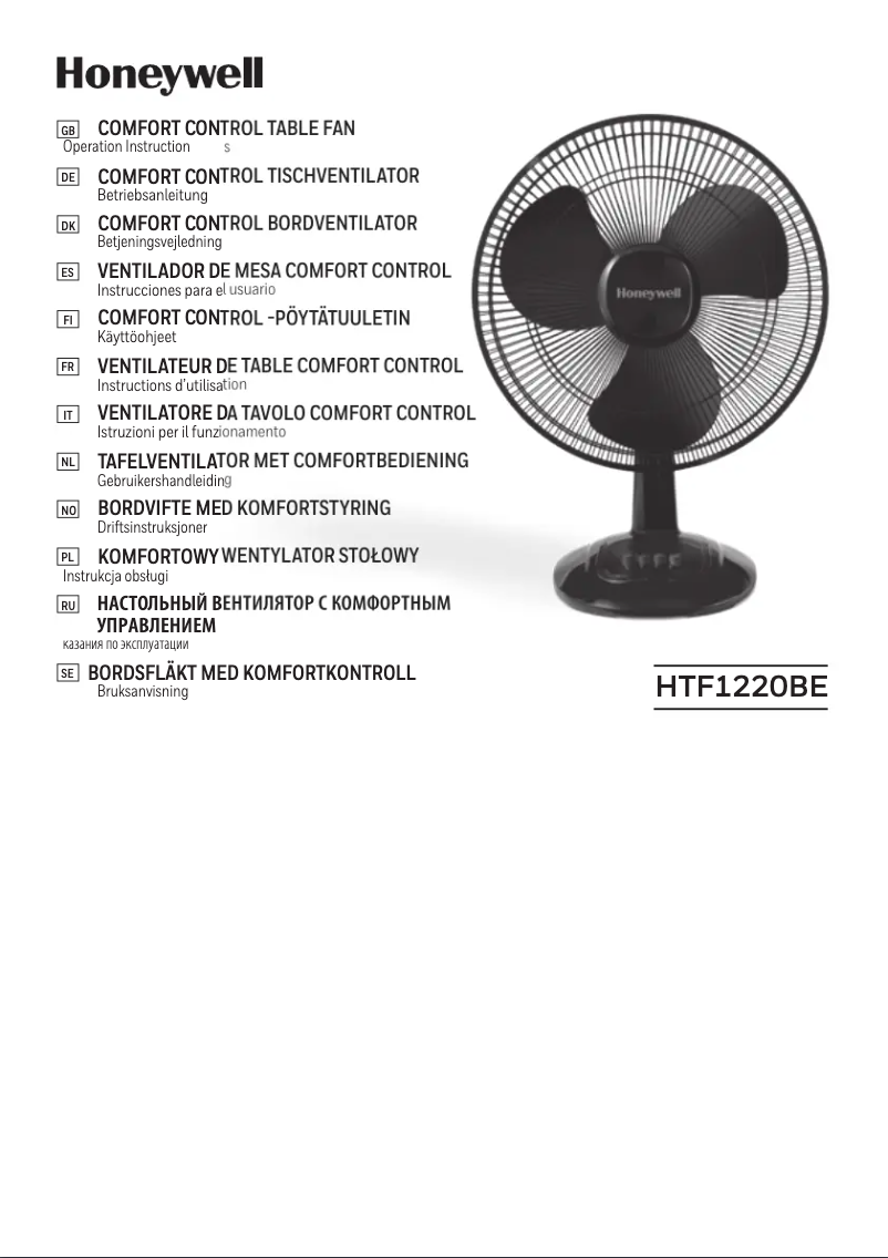 Page 1 de la notice Manuel utilisateur Honeywell HTF1220BE4