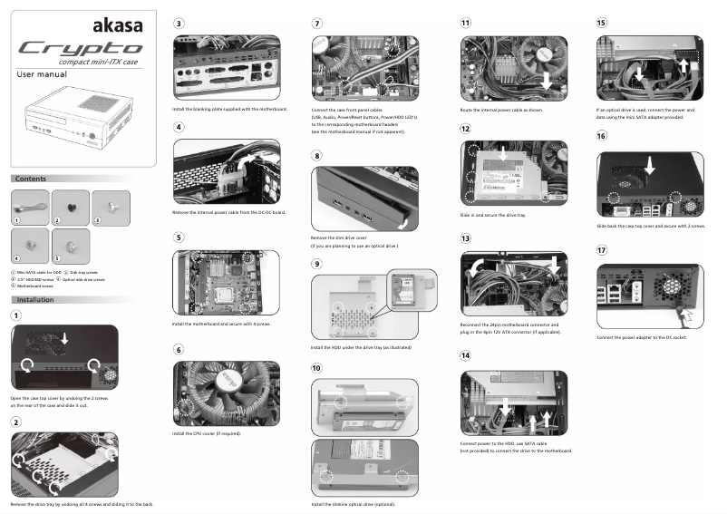 Page 1 de la notice Manuel utilisateur Akasa Crypto