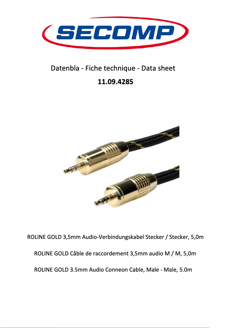 Page n°1 - Manuel utilisateur Roline 11.09.4285