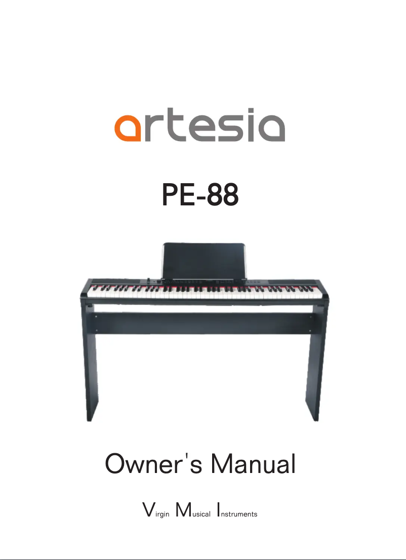 Page 1 de la notice Manuel utilisateur Artesia PE-88