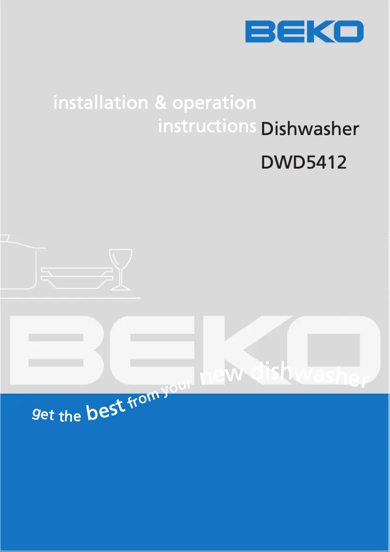 Page 1 de la notice Manuel utilisateur Beko DWD 5412