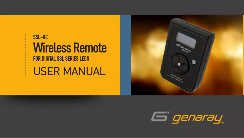 Página 1 del manual Manual de usuario Genaray SSL-RC