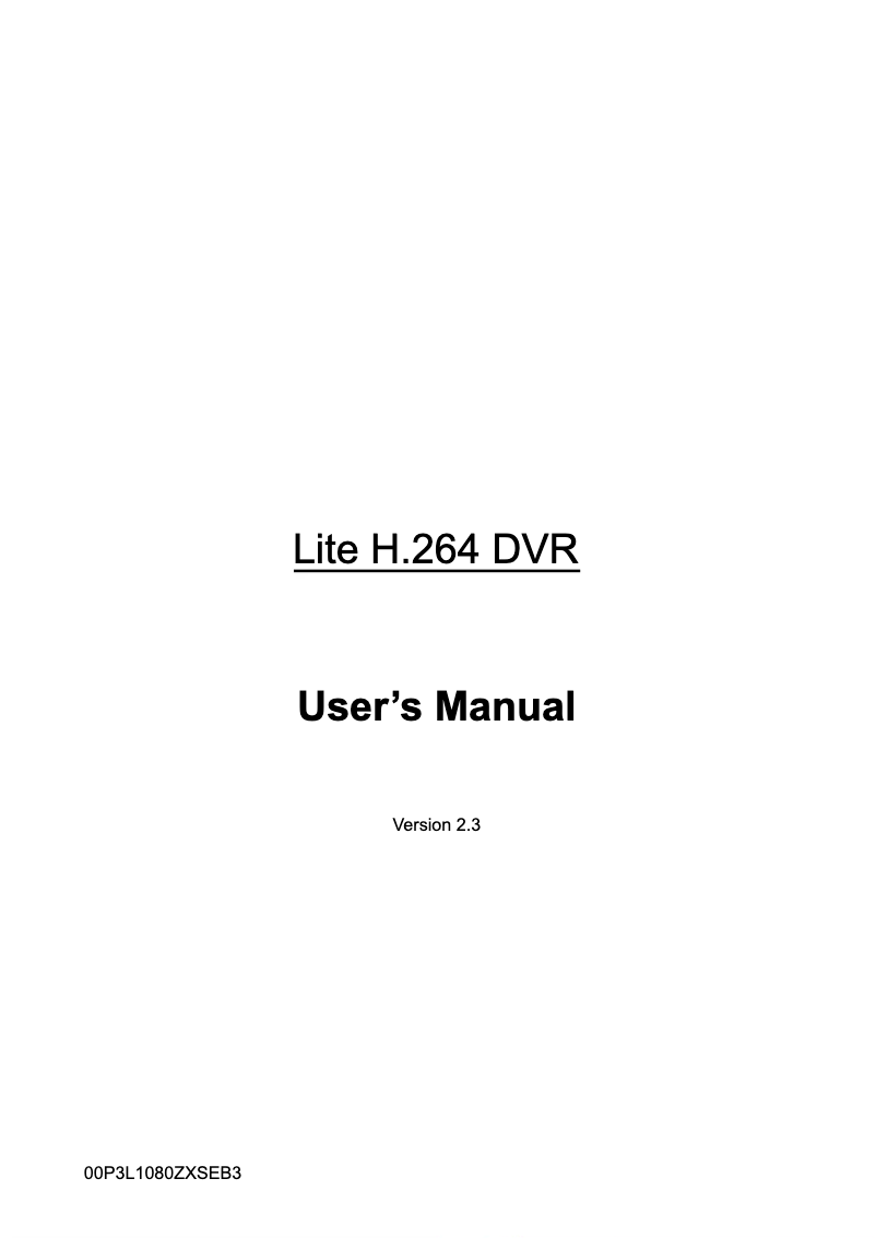 Page 1 de la notice Manuel utilisateur Enforcer DR-108Q