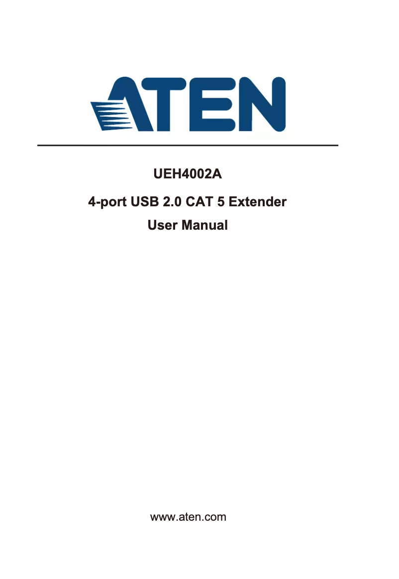 Page n°1 - Manuel utilisateur ATen UEH4002A