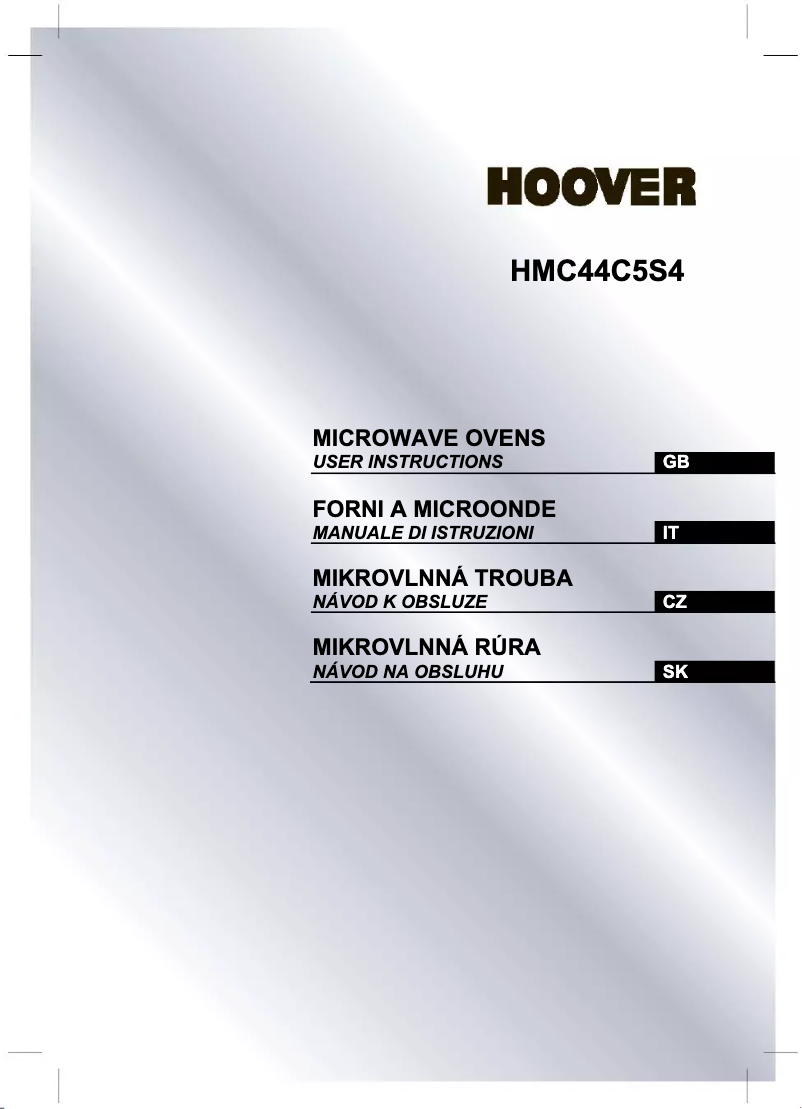 Page n°1 - Mode d'emploi Hoover HMC44C5S4