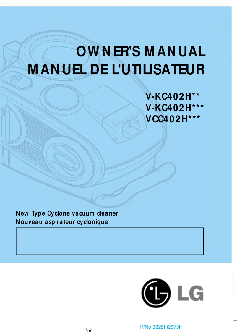 Page 1 de la notice Manuel utilisateur LG V-KC402HTMQ